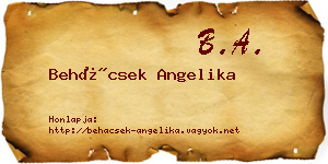 Behácsek Angelika névjegykártya